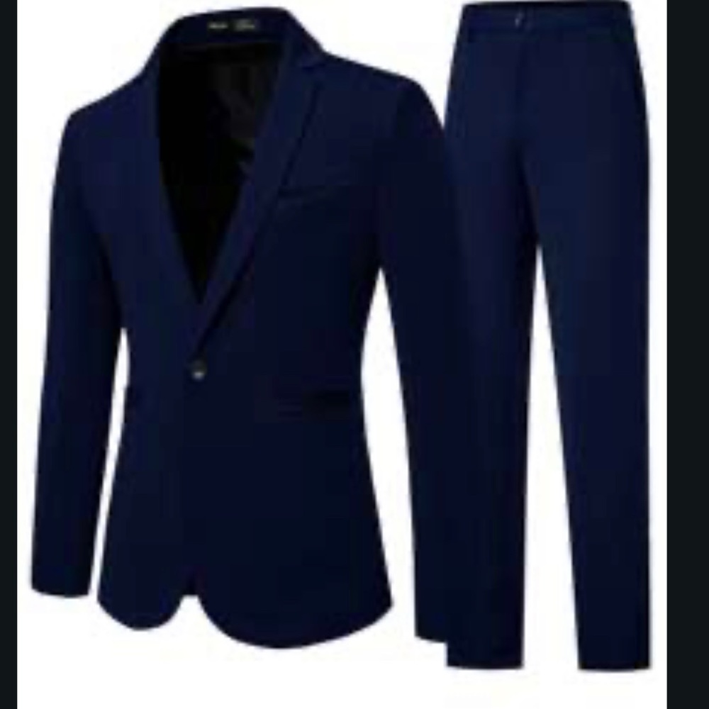Dark navy blue suit size small